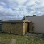 Construction d'un abri de jardin sur une dalle béton - rénovation et agrandissement à Chateaubourg