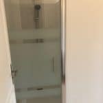 Porte vitrée semi-opaque - rénovation salle de bain à Roubaix