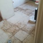 Dépose du carrelage au sol - rénovation salle de bain à Roubaix