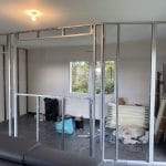Pose des rails avant placo - Création d'un bureau dans une maison à La Roche-sur-Yon