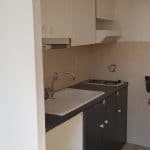 Cuisine avant travaux - rénovation d'un appartement T2 à Toulouse