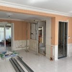 Aménagement en cours de la cuisine - rénovation d'un rez-de-chaussée dans une maison à Ballan-Miré près de Tours