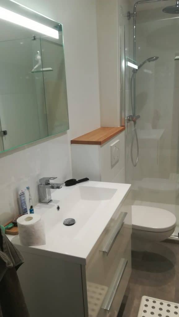 Nouvel agencement de la salle de bain - rénovation salle de bain à Lille