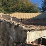 Toiture en cours de travaux - rénovation d'une toiture - Conques