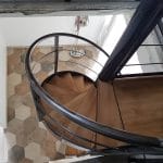 Escalier bois et métal - Réhabilitation d’un corps de ferme à Sévignacq