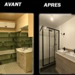 Salle de bain Avant/Après - rénovation d'un appartement à Champs-sur-Marne