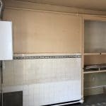 Cuisine en cours de dépose - rénovation d'une cuisine dans un appartement de Grenoble