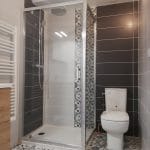 Cabine de douche et WC - Rénovation d'une maison à La Rochelle