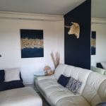 Duo de peinture dans le salon - Rénovation d’un appartement à Verneuil-sur-Seine