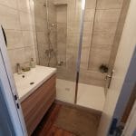 Douche rénovée - rénovation d'une salle de bain à Grenoble