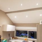 Spot intégrés au plafond - transformation d'un garage en cuisine