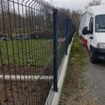 Pose d'une clôture en grillage rigide - aménagements extérieurs à Belz