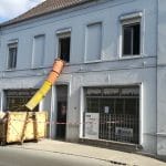 Évacuation des déchets durant le chantier - rénovation complète d'une maison à Leforest dans le Pas-de-Calais