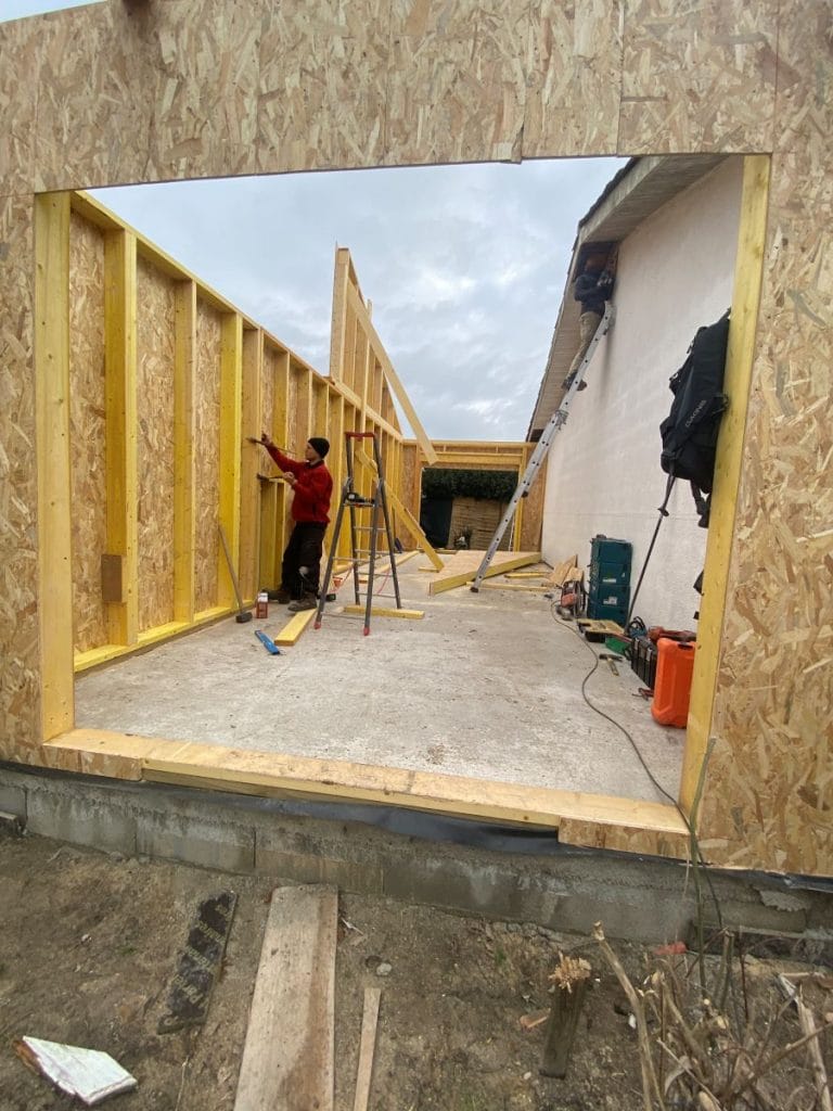 Extension de maison en bois à Ambarès et Lagrave (33)