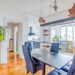 Salle à manger rénovée - rénovation d'une maison à Strasbourg en deux appartements