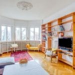 Salon aménagé à l'étage - rénovation d'une maison à Strasbourg en deux appartements