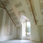 Avant peinture - Rénovation de maison suite à un sinistre à Pléguien (22)