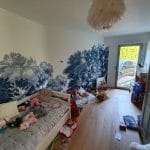 Chambre d'enfant avec fresque murale - rénovation d'une maison à Saint Malo