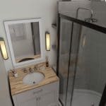 Plan 3D Rénovation d'une salle de bain dans le centre-ville de Lille