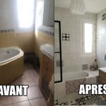 Avant / Après - rénovation d'une salle de bain dans un appartement à Montpellier