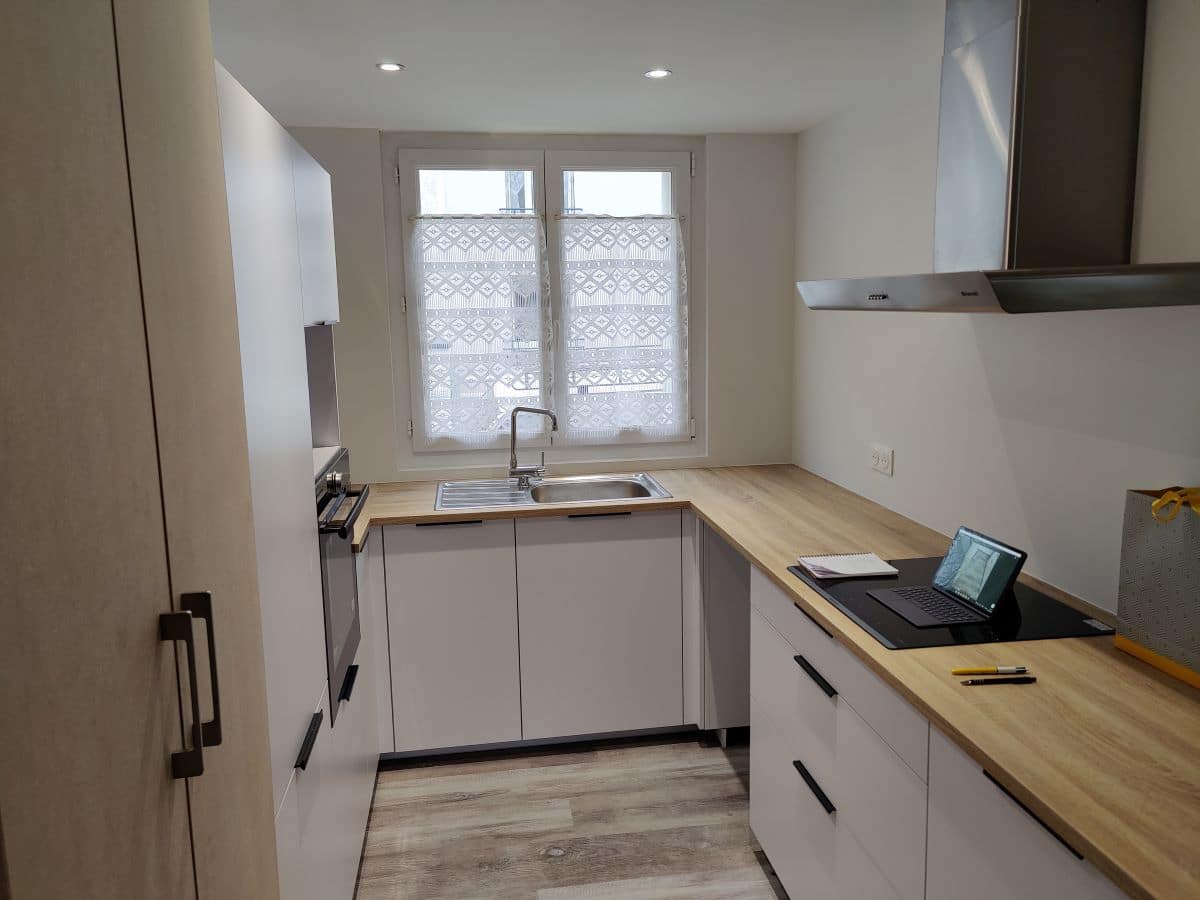 Nouvel aménagement de la cuisine - Rénovation complète d'un appartement à Brest