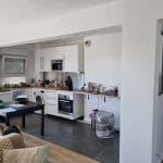 Cuisine ouverte sur salon - rénovation d'un appartement à Villejuif (94)