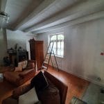 Isolation et placo terminés - Rénovation d'une maison à Jarnac