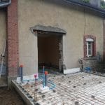 extension de maison à Lécousse - pendant travaux