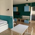 rénovation d'appartement pour de la locatif à Bordeaux - chambre / salle à manger / salon / cuisine
