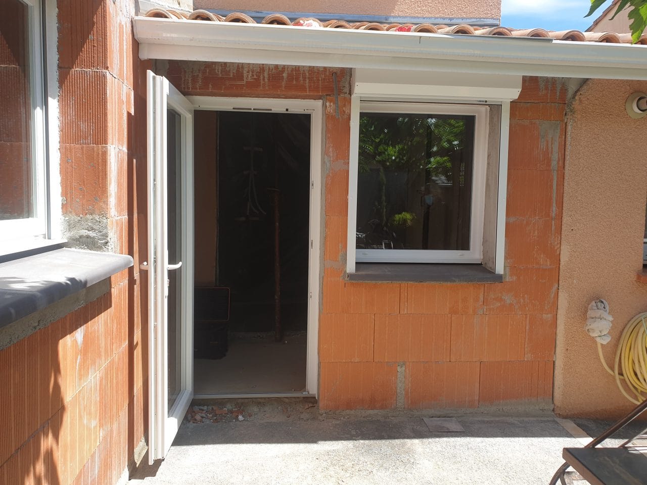 rénovation et extension d'une maison à Escalquens - pendant travaux