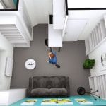 Plan en 3D - Rénovation d'un studio à Lille par illiCO travaux