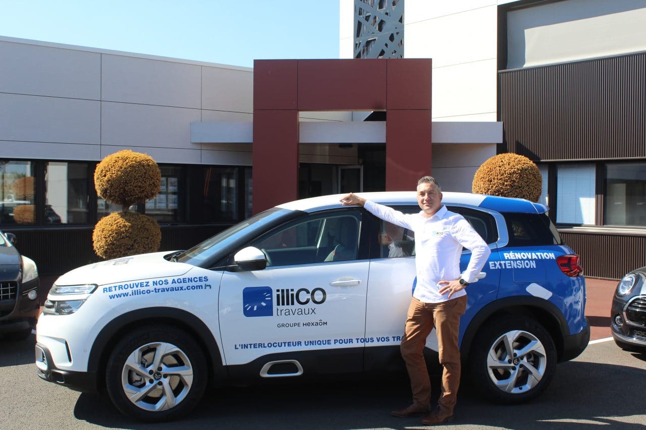 illiCO travaux Béziers - Brice Michon avec voiture illiCO travaux