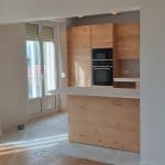 rénovation d'un appartement à Hendaye - cuisine ouverte