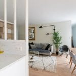 rénovation d'un appartement à Toulouse - séjour avec verrière