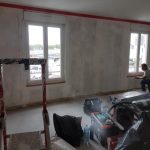 rénovation d'un appartement locatif à Lorient - pièce de vie pendant travaux