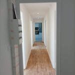 Couloir rénové - Rénovation d'un appartement à Lorient en vue d'une mise en colocation