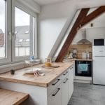 Zoom sur la cuisine aménagée - Rénovation complète d'un appartement à Strasbourg par illiCO travaux