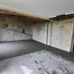 rénovation d'une maison à Pouilly - pièce de vie pendant travaux