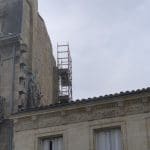 démolition d'un conduit de cheminée à Bordeaux - échafaudage