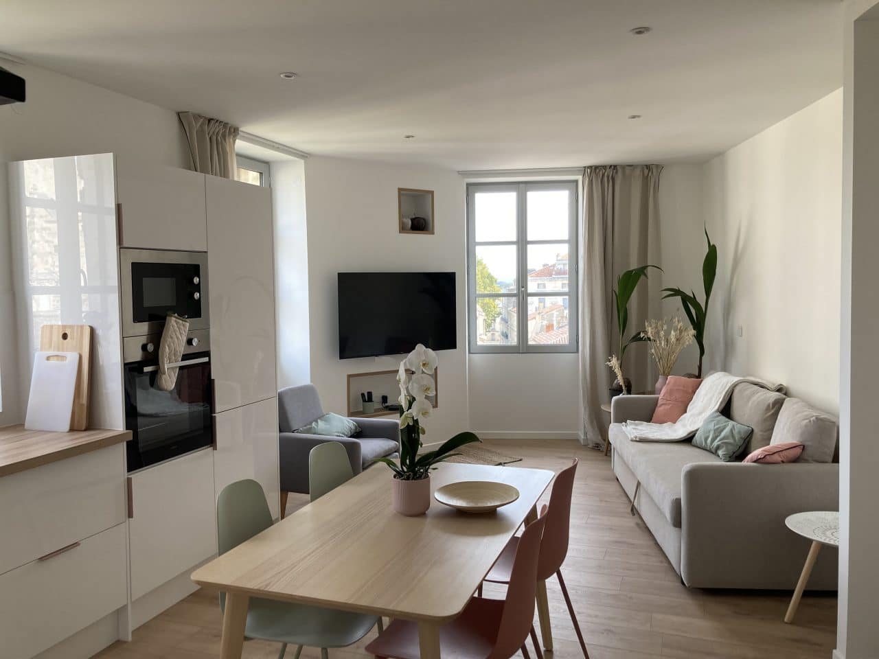 rénovation et aménagement d'un appartement à Avignon - pièce de vie