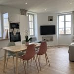 rénovation et aménagement d'un appartement à Avignon - pièce de vie avec nouveau sol