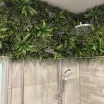 rénovation et aménagement d'un appartement à Avignon - salle de bain avec détail floral