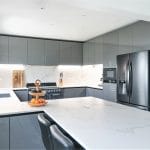 rénovation d'une cuisine à Le Boullay-Thierry - meubles gris