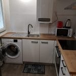 rénovation complète d'un appartement à Agen - cuisine avec plan de travail et électroménager