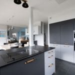 Cuisine rénovée - Rénovation d'une maison à Plozévet dans le Finistère