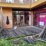 rénovation d'une terrasse à Lille - pendant travaux de rénovation