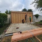 rénovation d'un abri de jardin à Moulidars - pendant travaux de rénovation