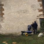 rénovation d'une façade d'une maison à Cognac - pendant travaux de rénovation