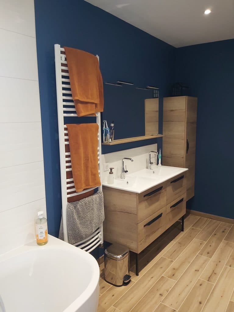 rénovation d'une salle de bain à Niort - meuble vasques
