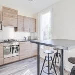 Cuisine aménagée - Rénovation d'un appartement au Mans en vue d'une colocation